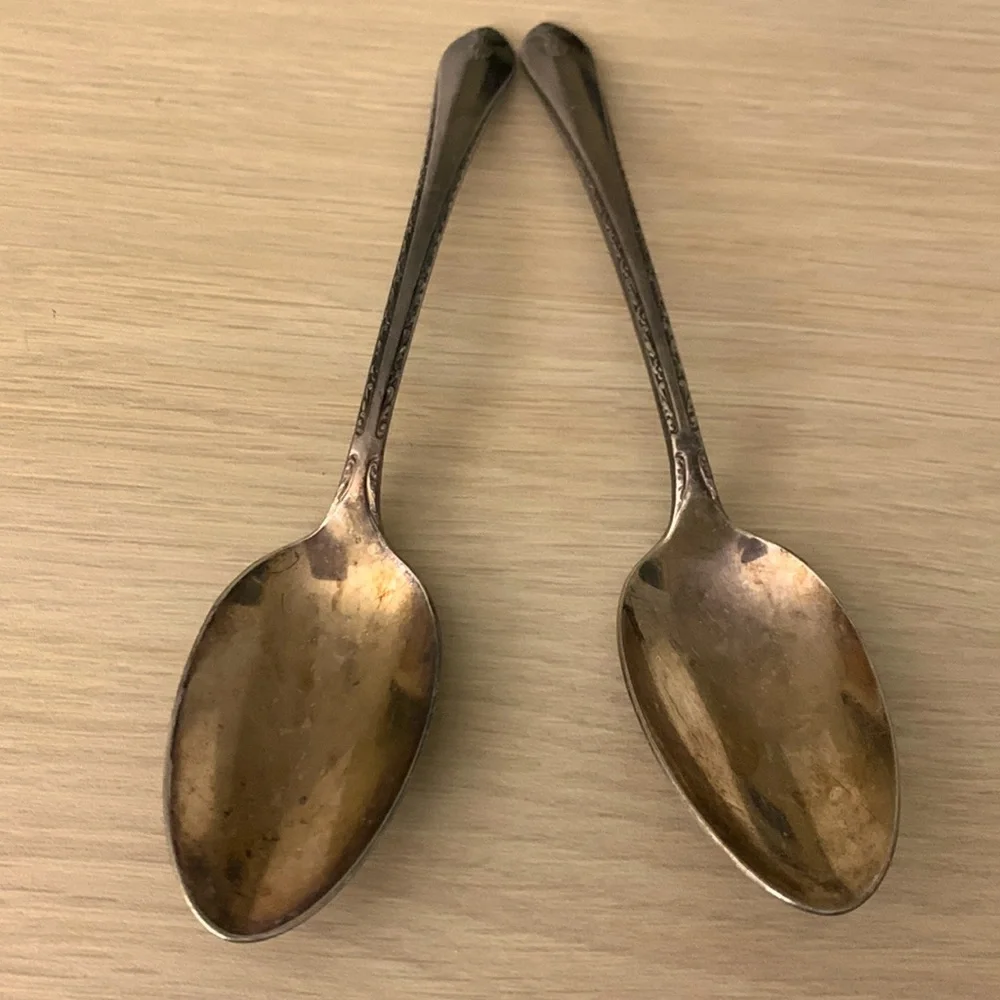 Vintage rogers  and son exquisite line of two silver spoons